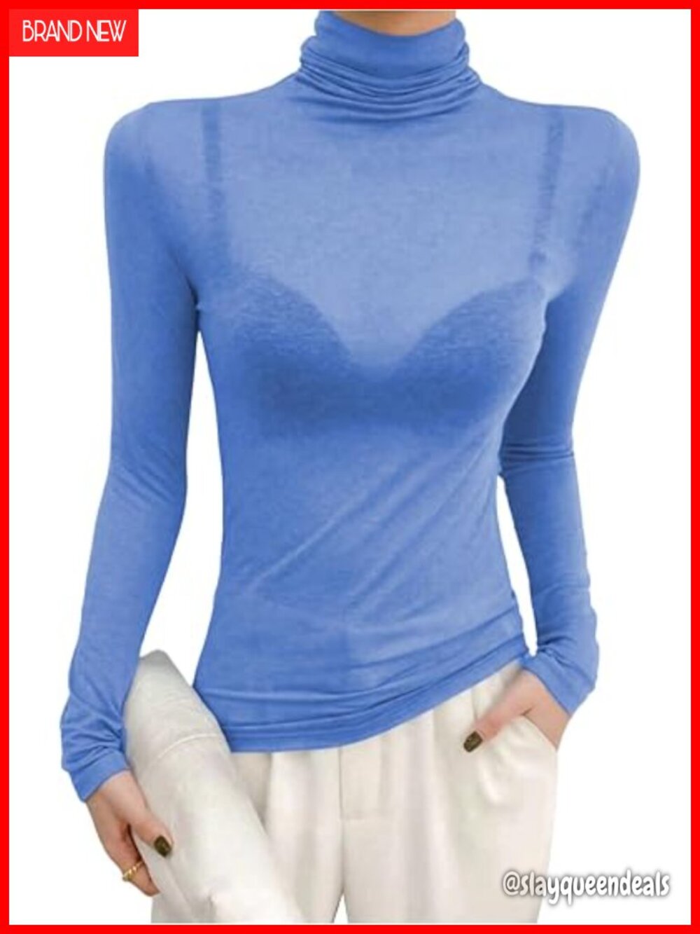 Sheer Mesh High Mock Neck Long Sleeve T Shirt Going Out Top Undershirt